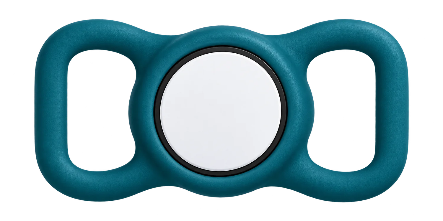 Concepto de identificación flexible que se coloca directamente sobre el collar